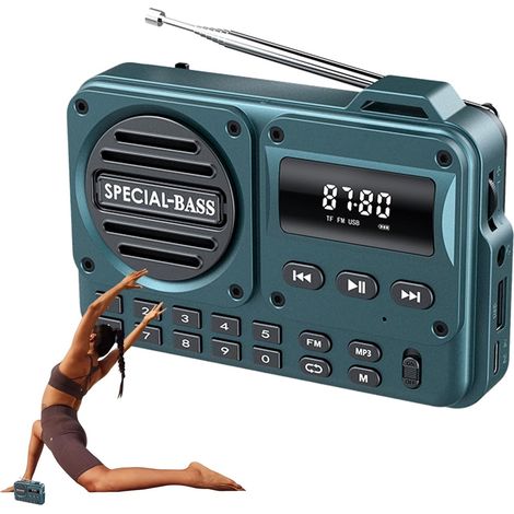 Radio de salle bain FM portable Son clair et réception optimale (1/5)