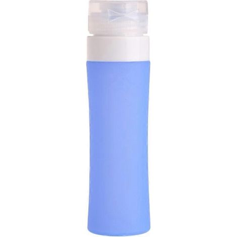 Bouteilles de voyage en silicone pour le stockage de liquides, 80 ml, contenant bleu (1/5)