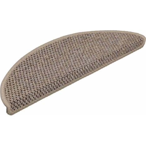Maison Exclusive - Tappeti Adesivi Scale Aspetto Sisal 15 pz 56x17x3cm Beige Scuro (1/5)