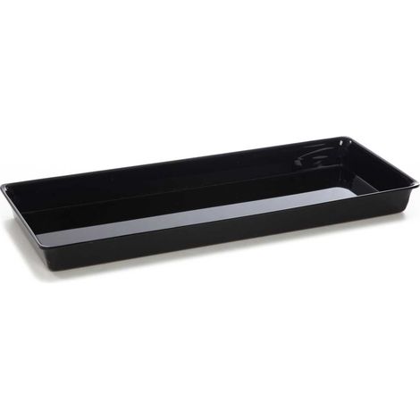 Plateau en Plexiglas gastronorme GN 2/5 530x210x40mm Noir - Matériel CHR Pro
