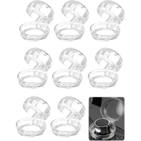 Ensemble de 8 protège-boutons universels pour cuisinière avec verrouillage de sécurité enfant transparent, convenant aux cuisinières à gaz et électriques, fours, plaques de cuisson, grils et autres ap