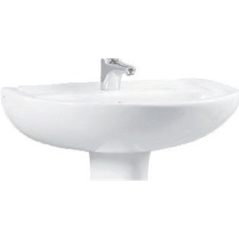 Vitra – Vasque suspendue blanche 600x445 – 1 trou central pour robinet – Adapté PMR – 5088L0031029 (1/10)