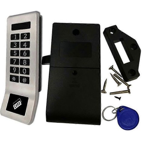 Serrure à combinaison numérique RFID et clavier pour porte d'armoire, panneau en acier inoxydable, avec P (1/5)