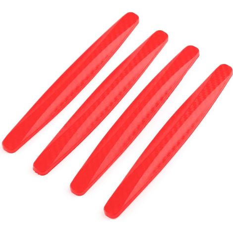 Lot de 4 Protections de Bord de portière de Voiture en Fibre de Carbone, résistantes aux Rayures, Protection Universelle de Pare-Chocs pour Bords de portières, rétroviseurs et Pare-Chocs, Rouge (1/5)