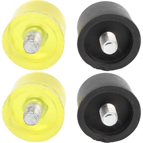 Deux jeux de têtes de marteau de rechange en caoutchouc, accessoires pour marteau, jaunes et noires, 30 mm de diamètre. (1/5)