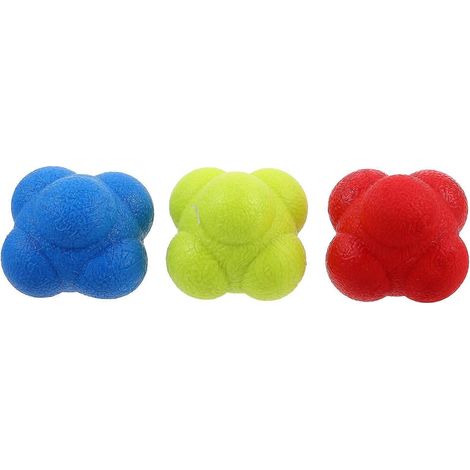 Ensemble de 9 balles réflexes hexagonales pour l'entraînement à la coordination œil-main - Portable et pratique (1/5)