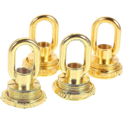 Lot de 4 crochets de plafond pour suspension, douille pour lampe, filetage extérieur M23, anneau femelle. (1/4)
