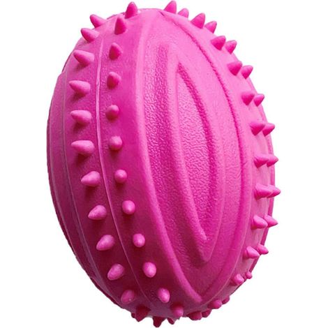 Bissfester TPR-Hunderugbyball, interaktives Kauspielzeug für kleine Hunde und Welpen, verschleißfest, ideal zur Zahnreinigung (1/5)