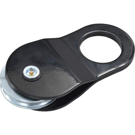 Moufle mobile poulie de treuil pour traction lourde 10 tonnes acier noir 130 x 48 x 262 mm (1/5)