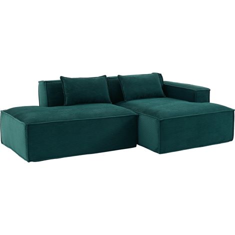 Canapé en tissu 235 cm avec deux coussins, design simple et confortable, adapté aux petits espaces (1/5)