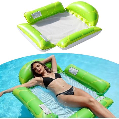 Chaise de piscine gonflable pour adultes, matelas gonflable, hamac de piscine, hamac gonflable, hamac d'eau, flotteurs d'été pour fêtes de piscine, plaisir aquatique d'été (1/5)