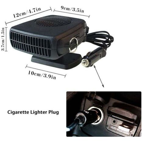 Chauffage de voiture 12 V, 150 W 12 V Chauffage rapide Prise allume-cigare Chauffage de voiture Peut être tourné à 360 ° Détachable Ventilateur de pare-brise 2 en 1 Chauffage/refroidissement (1/3)