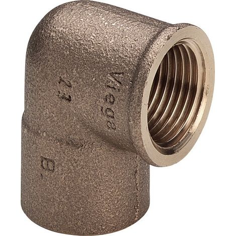Viega Gomito di transizione a 90 gradi, d 35mm, Rp 11/4 Bronzo rosso Modello 94090G, 173494
