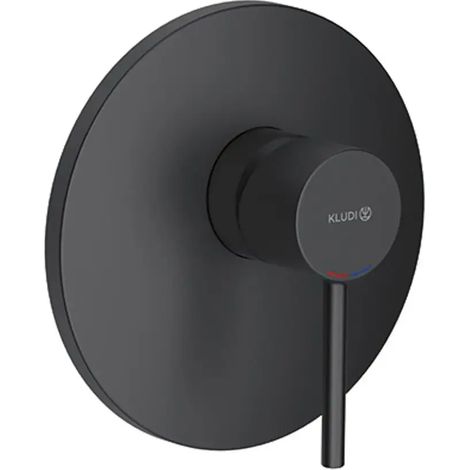 KLUDI BOZZ UP-Mezclador monomando de ducha Juego de acabado con unidad funcional negro mate, 386553976