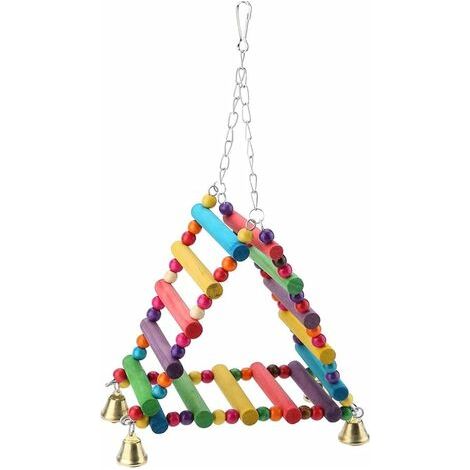 BUNTHAUS Échelles d'oiseaux colorées, échelle, Jouets de Perruche en Bois pour Oiseaux (1/5)