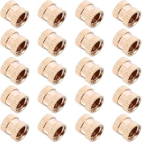 20 inserts filetés en laiton, filetage femelle 8x8 mm, faciles à (1/5)
