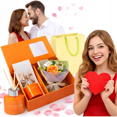 SET DE REGALO DE ROSAS DE JAB脫N DIFUSOR DE AROMA SAN VALENT脥N D脥A DE LA MUJER (1/5)