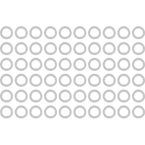 60-teiliges Unterlegscheiben-Set aus Edelstahl, flach, 6 mm Innendurchmesser, 9 mm Außendurchmesser, Zubehörset für Wartungszwecke 4807-0609-0500