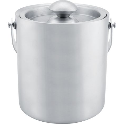 Seau à glace à double paroi en acier inoxydable avec couvercle pour les fêtes de mariage (2L)-AquaForge