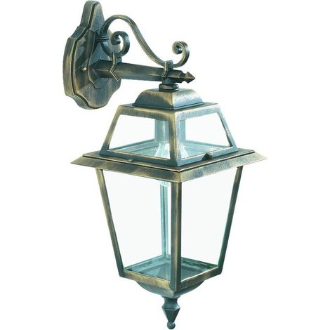 Applique descendante New Orleans or noir, verre transparent IP44 E27 maxi 60w (1/3)