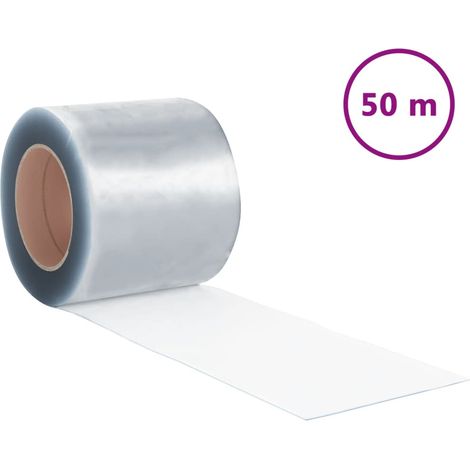 Maison Exclusive - Türvorhang Transparent 200x1,6 mm 50 m PVC
