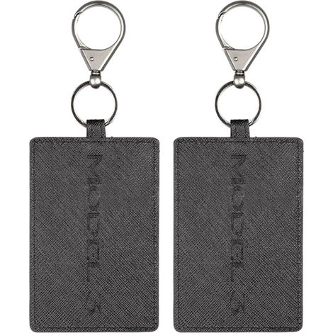 Due portachiavi per Model 3, in pelle leggera e antipolvere, con anello portachiavi, per accessori Model 3, neri.