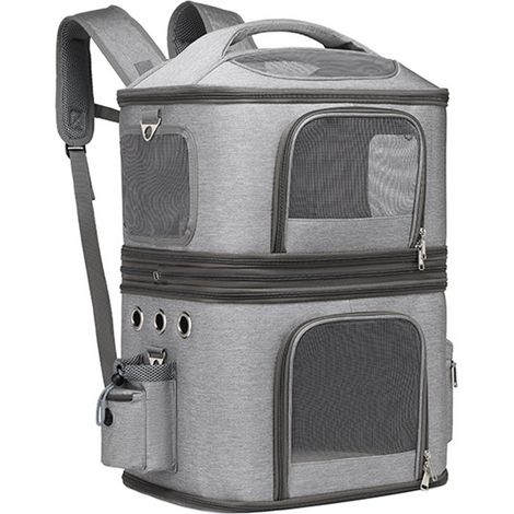 Sac à dos amovible pour chat, double respirant et pratique pour les voyages – Protection confortable des épaules. (1/5)