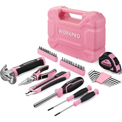 Workpro – Coffret multi-outils 35 pièces – Boîte de rangement avec 20 embouts Cr-V – Marteau en acier au carbone – Pince à bec long pour espaces restreints (1/5)