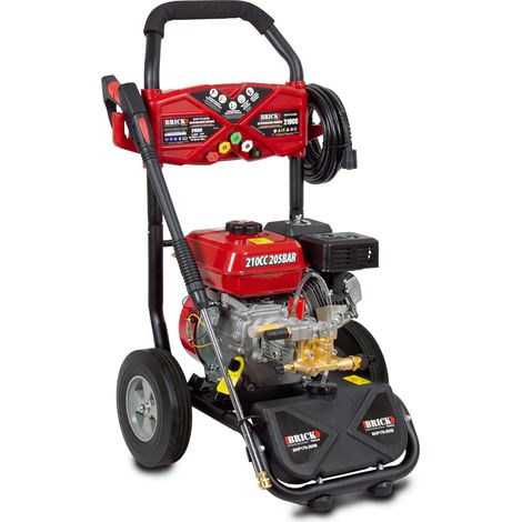 Brick – Nettoyeur haute pression thermique 205 bars max – Moteur 210cc – Débit 10.5 L/min – 5 gicleurs pour nettoyage intensif
