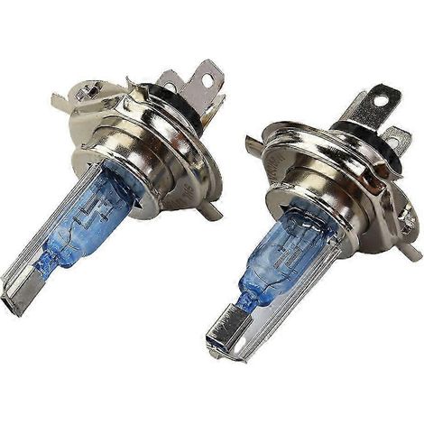 Lot de 2 ampoules H4 pour phares, ultra-lumineuses, 55 W, 12 V, double feu de croisement, blanc xénon, pour clignotants de voiture. Produit neuf de haute qualité. (1/5)