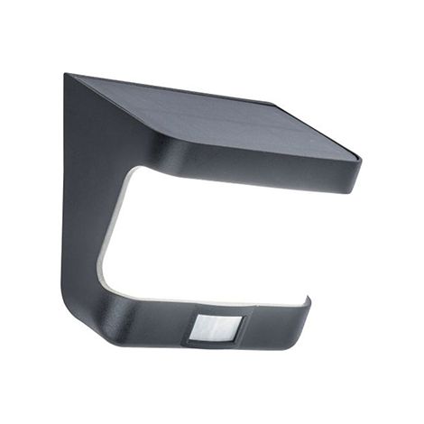 PRUEBA - Lámpara de pared exterior con sensor PIR solar, color negro, 8W, 5000K, IP54, Lutec 6939101330 (1/2)