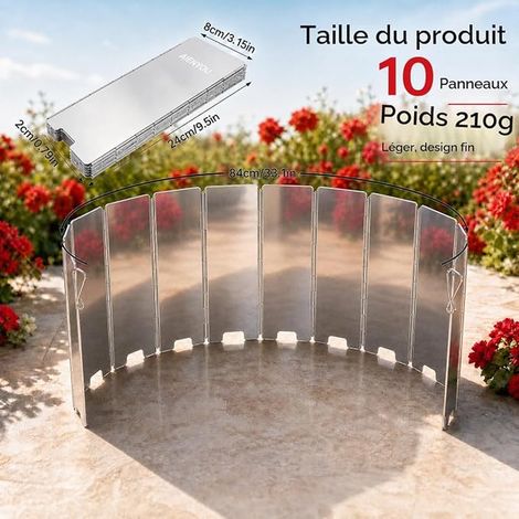 Aluminium Wind Shield for Camping Gas Stove Windshield (1/2)