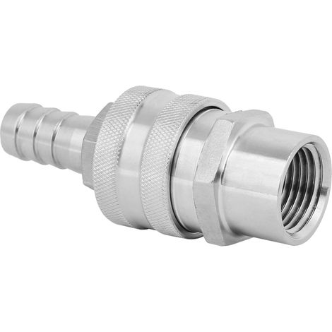 Pompe à bière pour brassage amateur, en acier inoxydable, raccord rapide, filetage interne 1/2" NPT + embouts cannelés 1/2" (1/5)