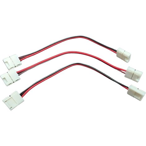 3 Pezzi Connettore 8mm 2 PIN, Per Collegare 2 Striscia Led Smd con Passo da 8mm Senza Saldare, Cavo 15cm