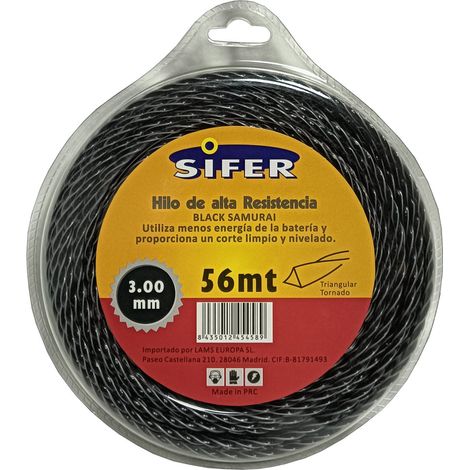Sifer Black Samuray geflochtener Freischneiderschnur 3,00 mm x 56 m