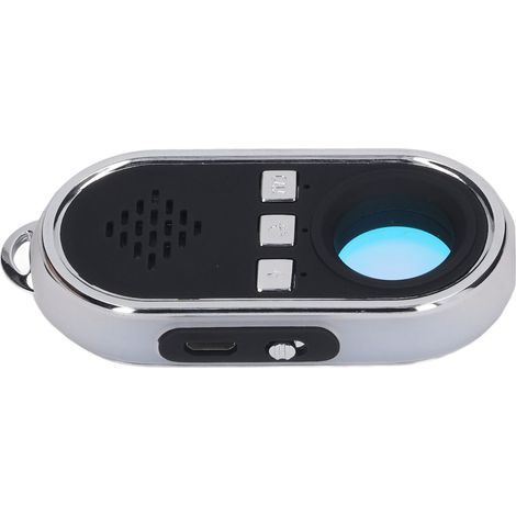 Détecteur de caméra infrarouge avec alarme sonore et visuelle, sans fil et LED, anti-espionnage pour appartements et hôtels (noir). (1/5)