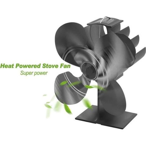 Ventilateur à bois à 4 pales pour poêle à bois - poêle à bois - cheminée - Eco (1/4)