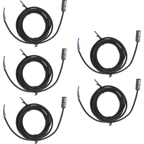 Lot de 5 interrupteurs magnétiques CS1-S, capteur de proximité 100mA, compatible AC/DC 5-240V, détecteur à aimant pour portes et fenêtres (1/5)