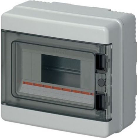 EC Centralino parete 8 moduli grigio IP65 fume' - EC62008 compatibile GW40102