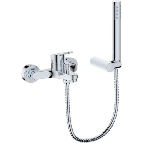 Miscelatore Vasca con doccia duplex cromato Ø40 mm e tubo 150 cm - Timeless  Tecom