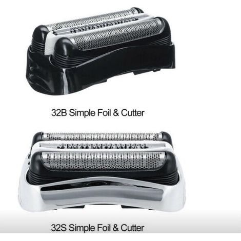 Scherkopffolie und -messer für Braun 3er Serie 300S 301S 310S 320S 330S 340S 360S 380S 3000S, Schwarz (1/3)