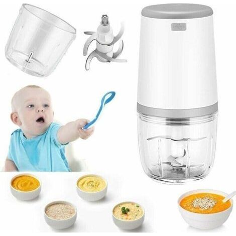 Mixeurs pour Bébé, XU, Robot culinaire, 300ml Blender, Hachoir Électrique, Culinaire avec Chargement USB, Blender Électrique Enfants, Fabricant d'Aliments (1/4)