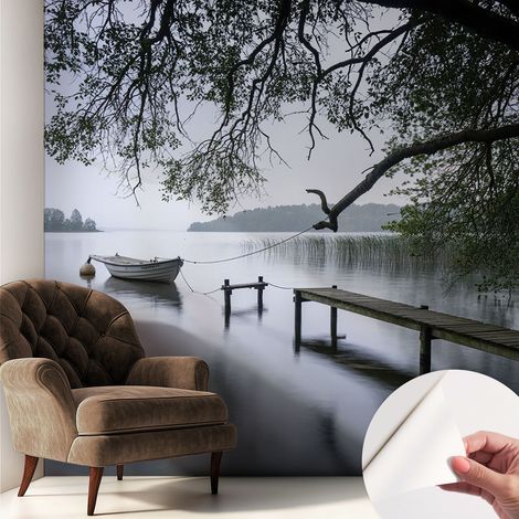 Fotomurale adesivo stickers - murali decorativo - soggiorno moderno - effetto realistico - Lago tranquillo 250x250 cm (1/5)