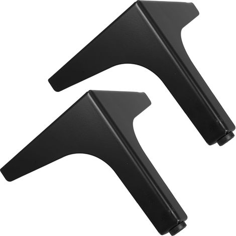 2 Pièces Meubles Métal Triangulaires pour Canapé Table Basse Desserte Rechange Stable et Protection de Sol (1/5)