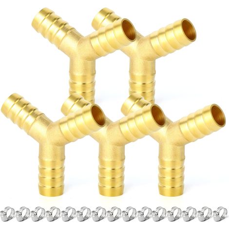 2 pièces raccords embout cannelé acier inox 304, 10 mm vers filetage mâle BSP 3/4", raccord compression eau, carburant, air - 6MM (Y) (1/5)