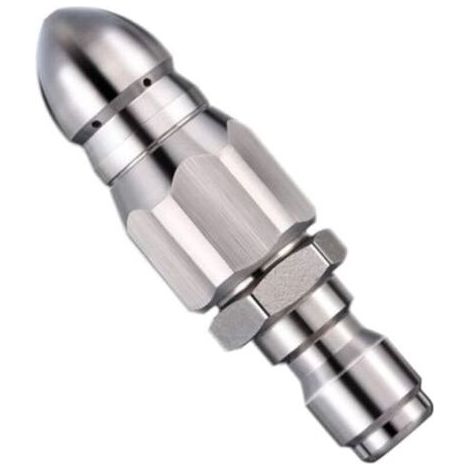 Hochdruckreinigungsdüse aus Edelstahl zum Reinigen von Abflüssen, für Hochdruckreiniger, Rückstrahl-/Raketendüse (für 1/4"-Schlauch) (1/4)