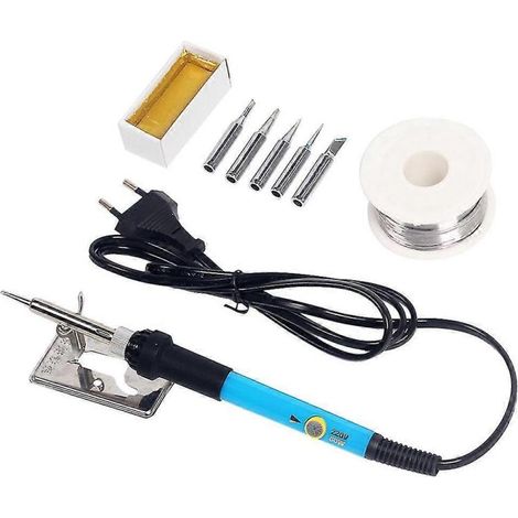 Kit de soudage avec fer à souder électrique 60 W, fil à souder et pince à épiler (220 V). (1/4)