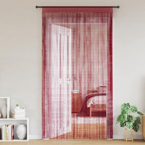 Maison Exclusive - Fadenvorhänge 2 Stk. 100 x 250 cm Burgunderrot
