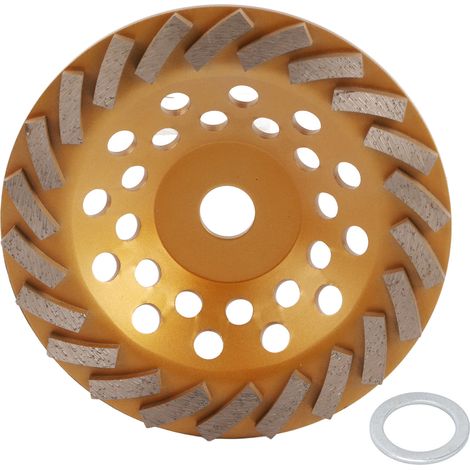 Ortviai Meule à meuler béton 180 mm avec segments diamant turbo pour meuleuse d’angle – jaune (1/5)