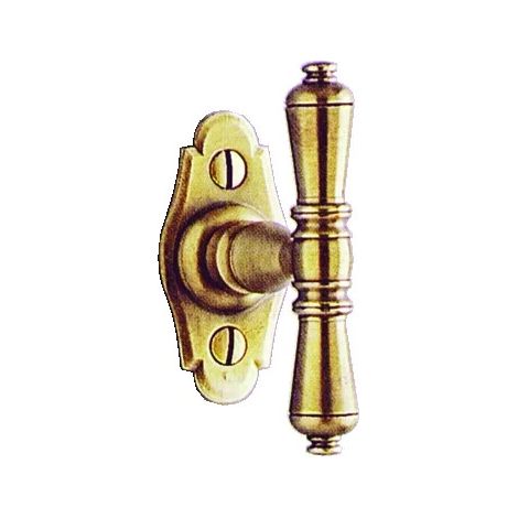 Bouton de fenêtre sur platine NEVERS laiton patiné - BOUVET